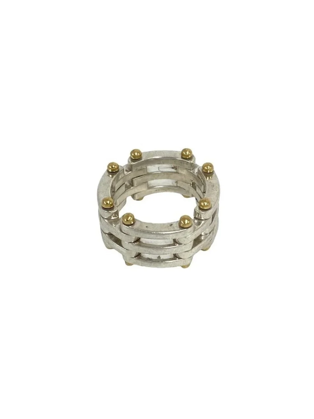 Tiffany & Co Gate Ring 925 Sterling Silver Gold 18K